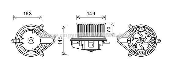 AVA QUALITY COOLING Elektromotors, Salona ventilācija RT7512